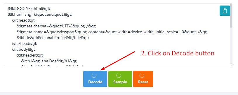 HTML Entity Decode Online